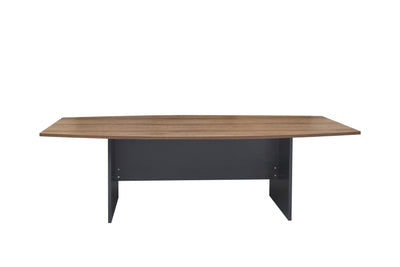 GP H - Base Boardroom Table - Regal Walnut & Charcoal