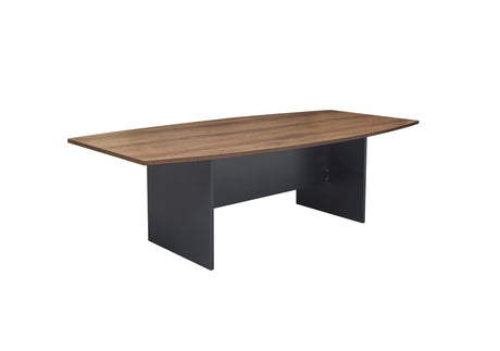 GP H - Base Boardroom Table - Regal Walnut & Charcoal