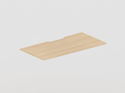 GP OMsystem Rectangular Desk Top with Scallop Cut
