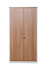 GP Office 2 Door Cabinet - Virginia Walnut with White