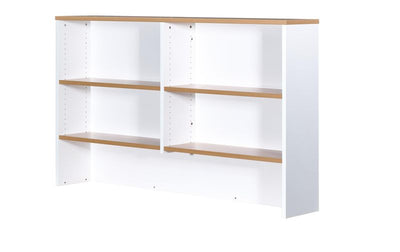 GP Office Overhead Hutch - Virginia Walnut & White