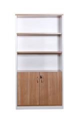 GP Office 2 Door Cabinet with 3 Open Shelves - Virginia Walnut