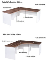 GP Office 3 Piece Corner Workstation with Casnan Top & White Bottom