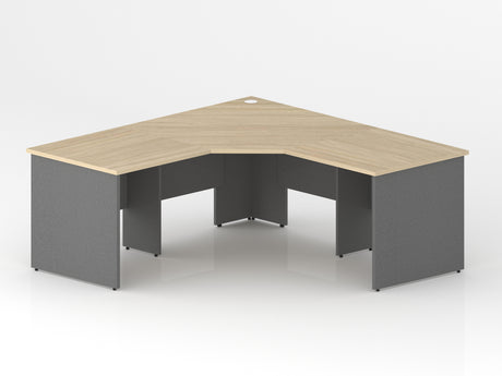 GP OMsystem Commercial Office 3 Piece Corner Workstation