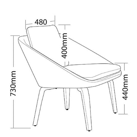 ST Opera Timber Legs Fabric Upholstered Breakout Chair