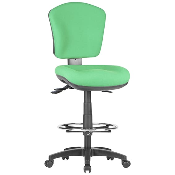 ST Oriel Fabric Upholstered Low Back Drafting Chair with Seat Slider