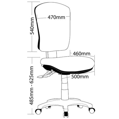 ST Oriel Fabric Upholstered High Back Ergonomic Task Chair