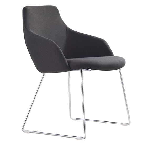 ST Oscar Fabric Upholstered Metal Base Breakout Chair