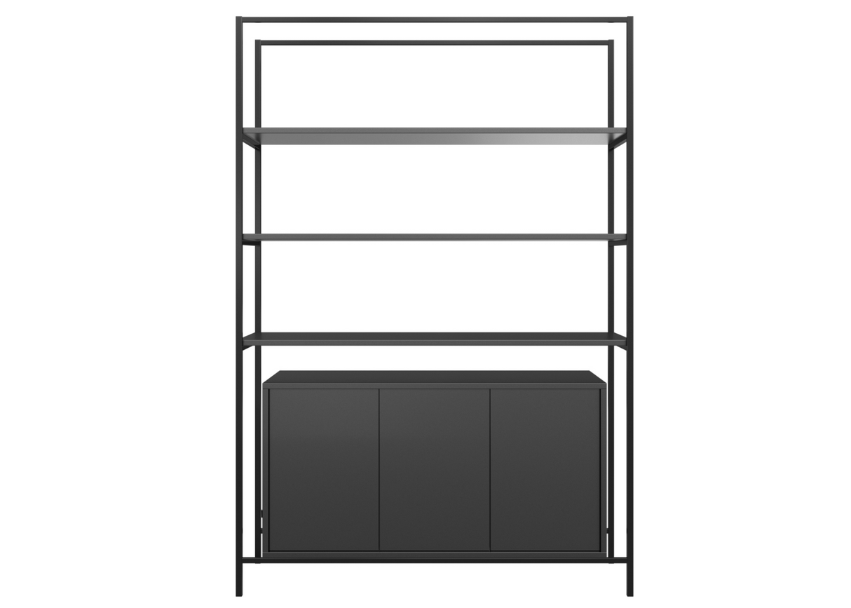 DD Otis Welded Framed 3 Door Cupboard with 3 Open Shelves