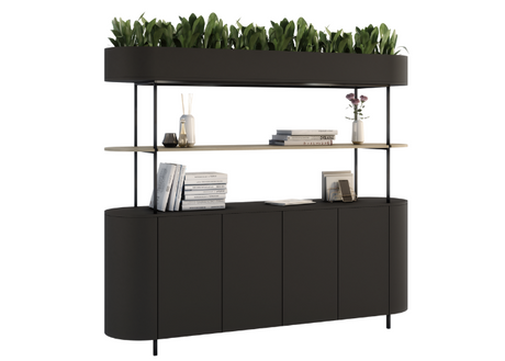 DD Oriel Curved End Welded 4 Door Planter Garden Storage