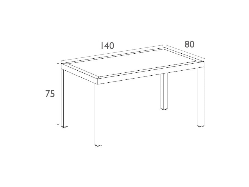 FL Orlando Hospitality Outdoor Square Dining Table