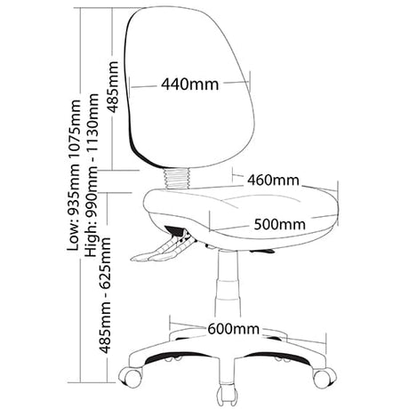 ST Prestige Fabric Upholstered High Back Task Chair