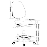 ST P350HD-MB High Back Draft Chair