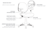 ST P350 Fabric Upholstered Task Chair