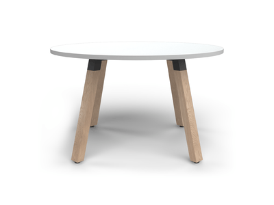 OL Plantation Round Meeting Table in White Top