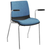 ST Pod 4 Legs Fabric Upholstered Stackable Hospitality Chairs with Arms