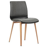 ST Pod Fabric Black Shell Timber Legs Hospitality Dining Chair