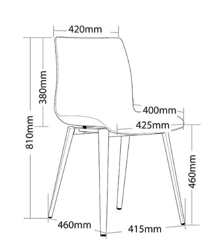 ST Pod Fabric Black Shell Timber Legs Hospitality Dining Chair