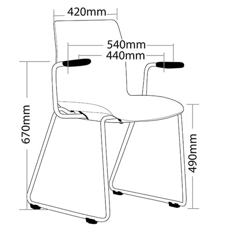ST Pod Multi Purpose Hospitality Chair with Arms
