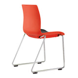 ST Pod Sled Base Black Shell Upholstered Stackable Hospitality Chair