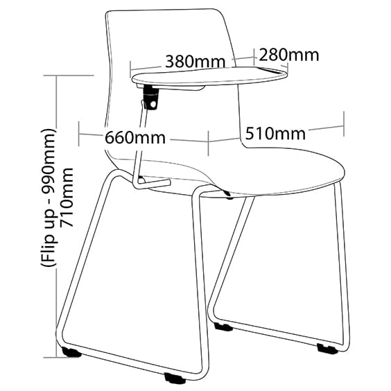 ST Pod Training Chair with Tablet Arm