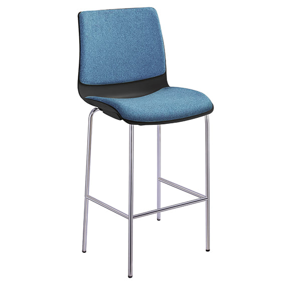 ST Pod White Shell Upholstered Stackable Hospitality High Chair