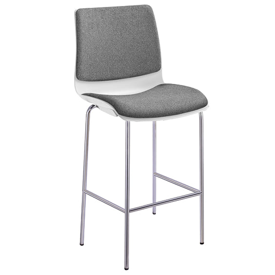 ST Pod White Shell Upholstered Stackable Hospitality High Chair