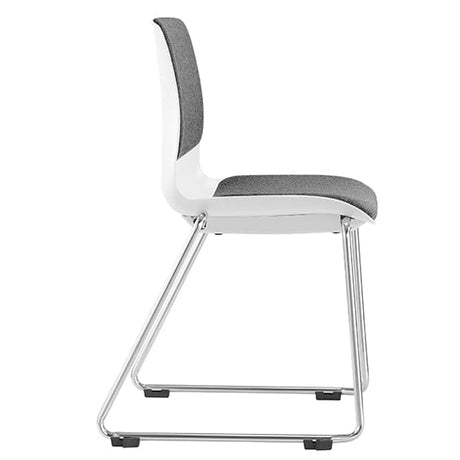 ST Pod Sled Base White Shell Upholstered Stackable Hospitality Chair
