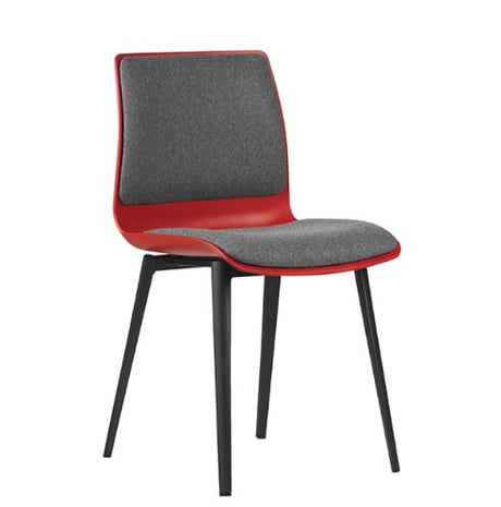 ST Pod Fabric White Shell Black Base Hospitality Chair