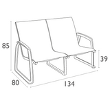 FL Pacific Hospitality Outdoor Lounge Sofa Armchair