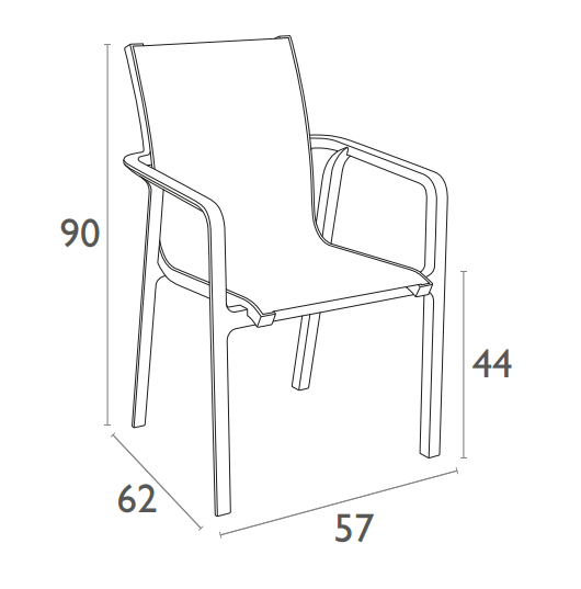 FL 7 Piece Patio Dining Setting with Pacific Armchairs