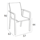 FL 7 Piece Patio Dining Setting with Pacific Armchairs