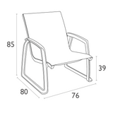 FL Pacific Hospitality Outdoor Lounge Armchair