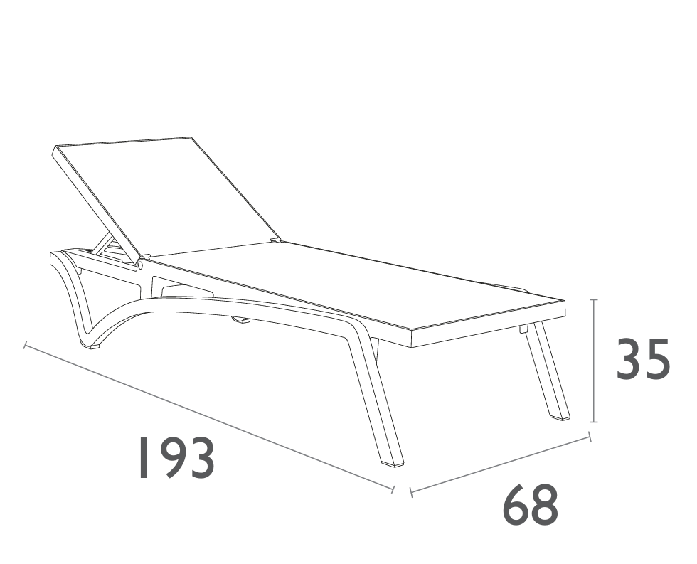 FL 2 Pacific Poolside Sunlounger with 2 Ocean Side Table Package