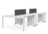 DD Plaza Double Sided Workstation For 4 Person with Optic Screen