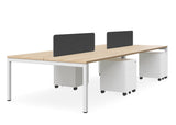 DD Plaza Single Sided Workstation For 2 Person with Sonic Screen