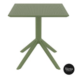 FL Sky Hospitality Square Outdoor Dining Table