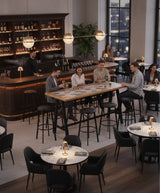 FL Portland Metal Legs Hospitality Barstool