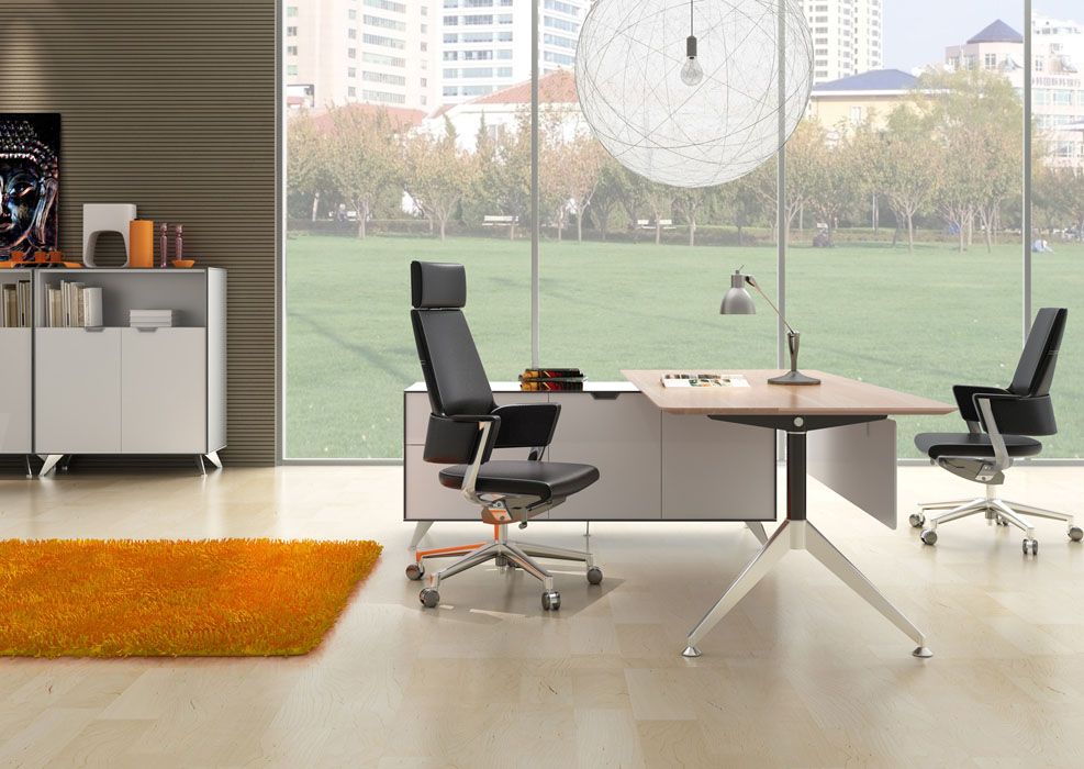 GP Potenza Executive Desk With Return