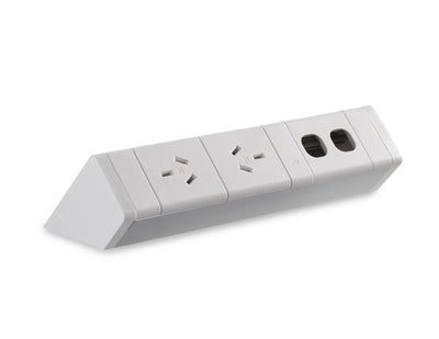 CM Athena Above Desk Power Rail - 2 GPO & 2 Data