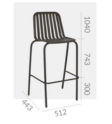 EZ Primavera Aluminium Hospitality Outdoor Stackable High Chair