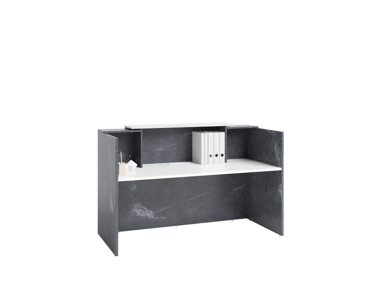 GP Sorrento Marble Charcoal Melamine Reception Counter