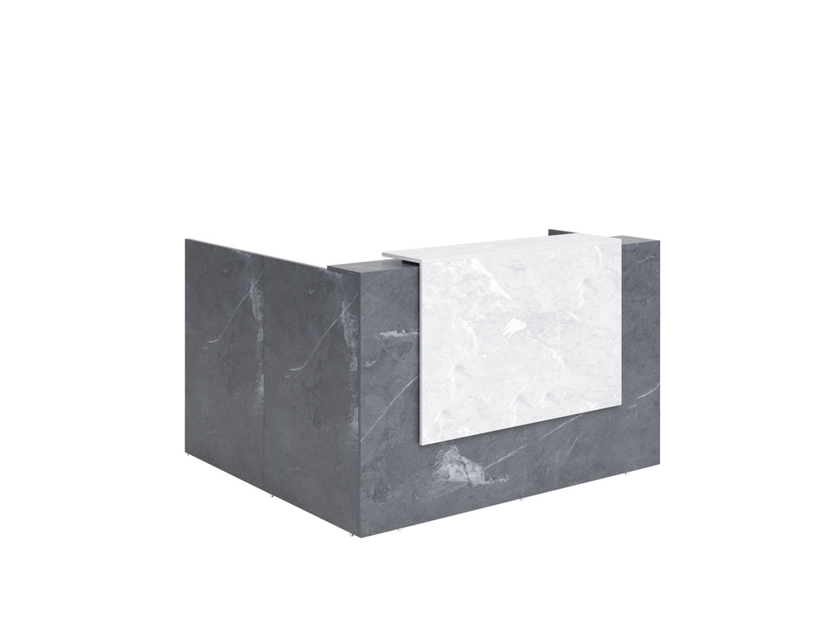 GP Sorrento Marble Charcoal Melamine Reception Counter