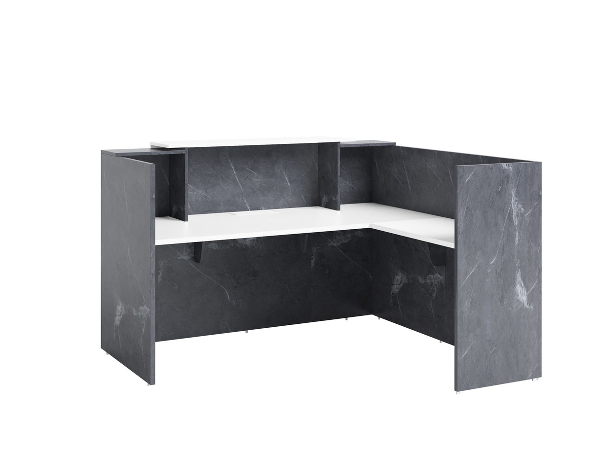 GP Sorrento Marble Charcoal Melamine Reception Counter