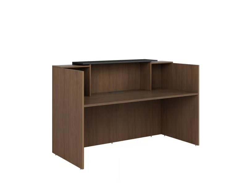 GP Sorrento Regal Walnut Melamine Reception Counter