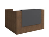 GP Sorrento Regal Walnut Melamine Reception Counter