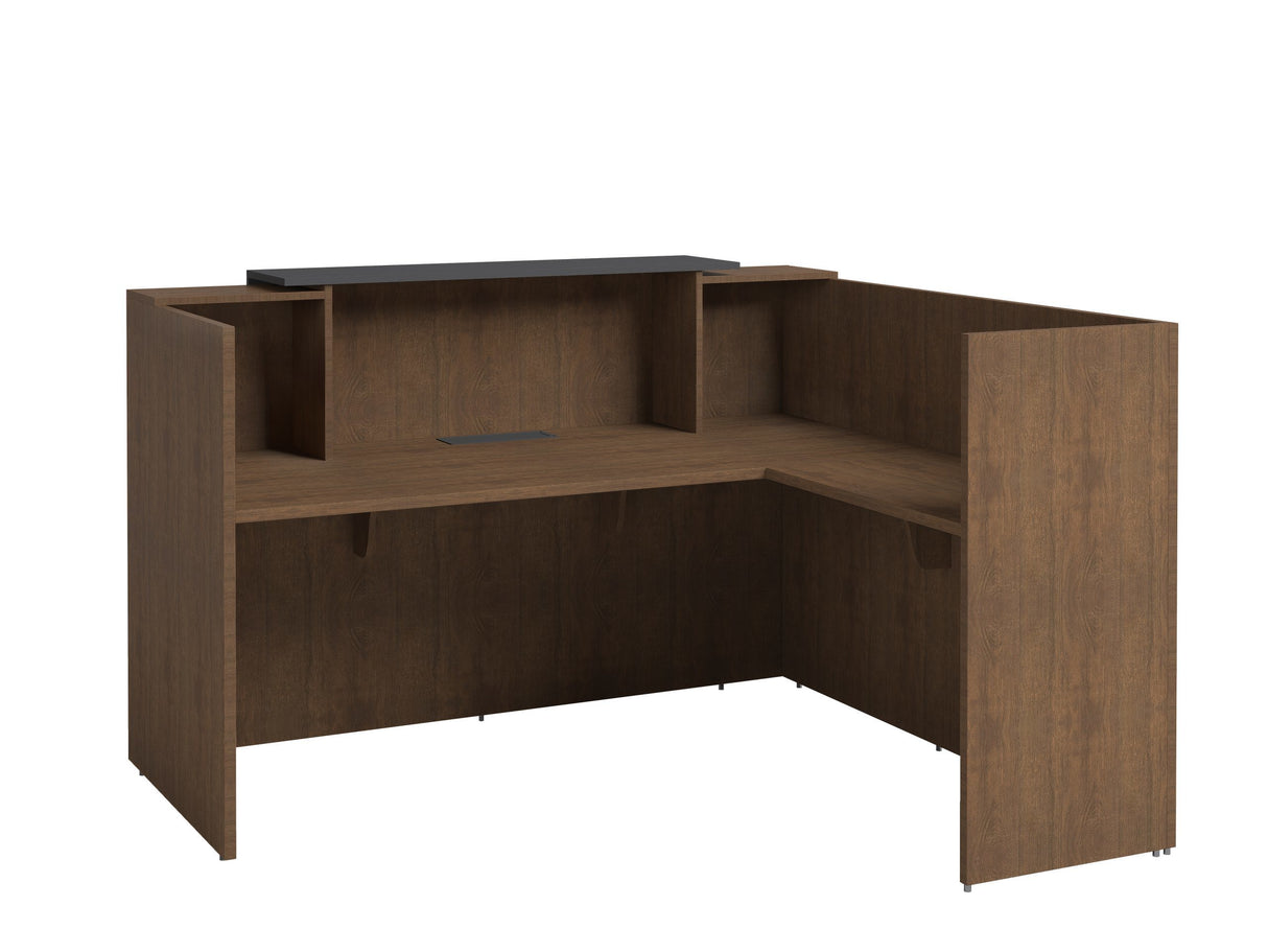 GP Sorrento Regal Walnut Melamine Reception Counter