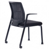 MA Rea Mesh Back Stackable Chair with 2 Castors
