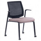 MA Rea Mesh Back Stackable Chair with 4 Castors