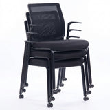 MA Rea Mesh Back Stackable Chair with 4 Castors